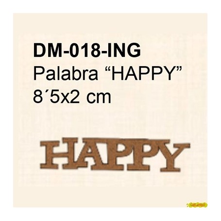 PALABRA HAPPY 8,5x2,5CM