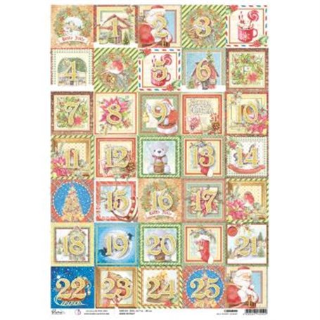 Papel de Arroz Piuma Jolly advent journey A3 