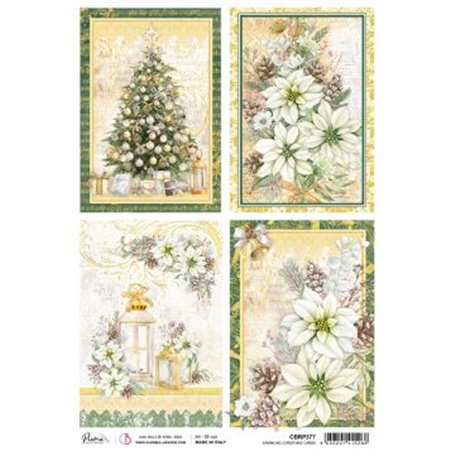 Papel de Arroz A4 Piuma Sparkling Christmas cards 21x29,7 cm