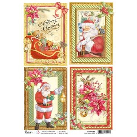 Papel de Arroz A4 Piuma Dear Santa cards 21x29,7 cm