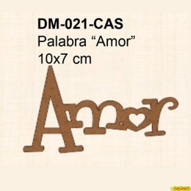 PALABRA AMOR 10x7CM