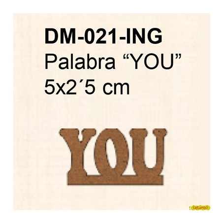 PALABRA YOU 5x2,5CM