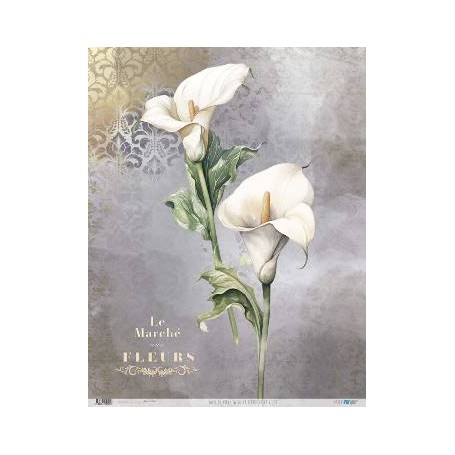 Papel De Arroz La Vie en Rose Calla Lily I 54x70cm