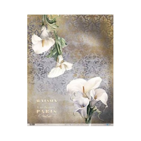 Papel De Arroz La Vie en Rose Calla Lily II 54x70cm