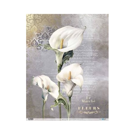 Papel De Arroz La Vie en Rose Calla Lily IV 54x70cm