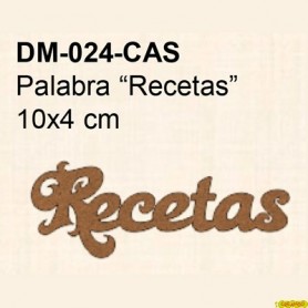 PALABRA RECETAS 10x4CM