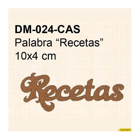 PALABRA RECETAS 10x4CM