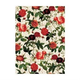 Papel de Arroz Cadence Fondo Rosas Rojas 30x41 cm.