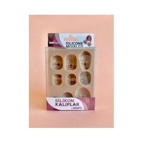 Molde de Silicona Smarta Baby Faces 13x10x1,4cm