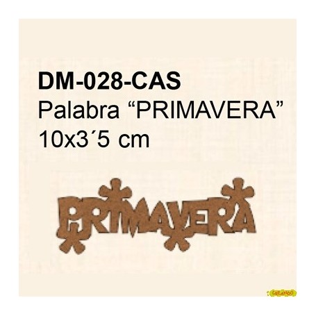 PALABRA PRIMAVERA 10x3´5CM