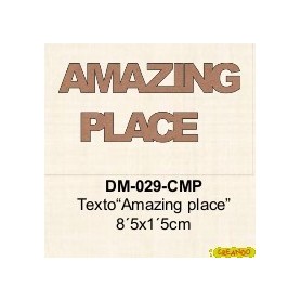 TEXTO AMAZING PLACE 8´5x1´5CM