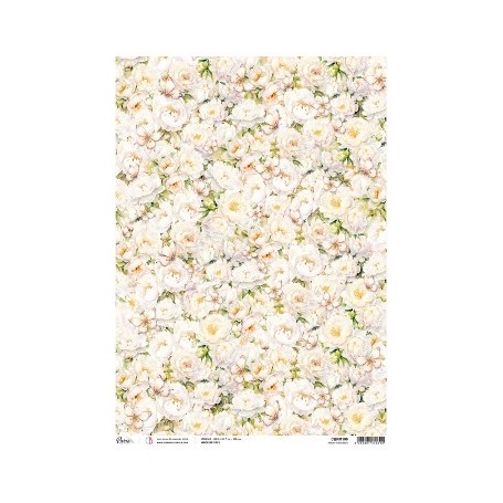 Papel de Arroz Piuma Peony Weddings A3