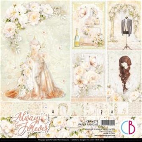 Colección Ciao Bella Always & Forever Paper Pad 30,5x30,5cm 12 Hojas