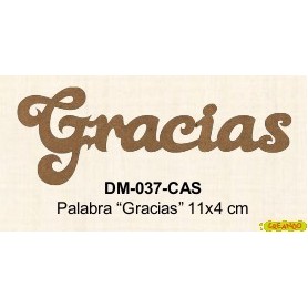 PALABRA GRACIAS 11x4CM