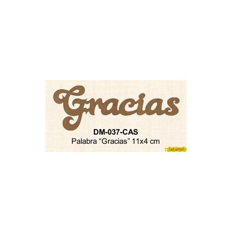 PALABRA GRACIAS 11x4CM