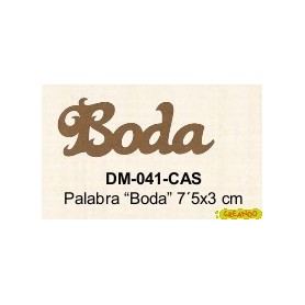 PALABRA BODA 7´5x3CM