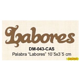 PALABRA LABORES 10´5x3´5CM