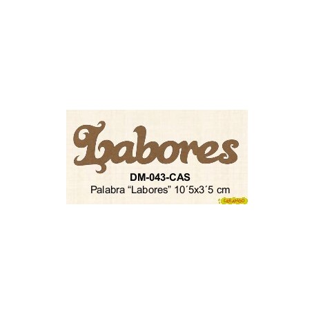 PALABRA LABORES 10´5x3´5CM