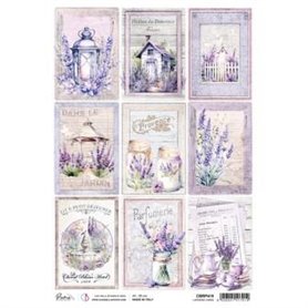 Papel de Arroz A4 Lavander Cards