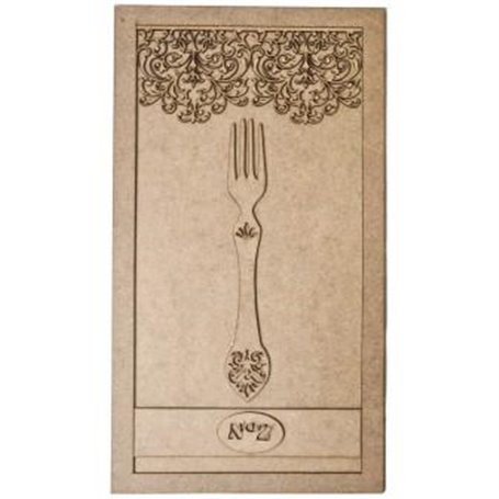 Cuadro Madera DM Tenedor 45x25cm