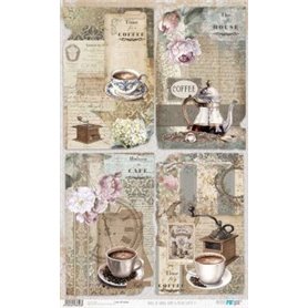 Papel De Arroz "Home Decor & Coffe Collection I" 33x54cm