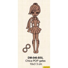 SILUETA CHICA POP CON GAFAS 10x3´3CM