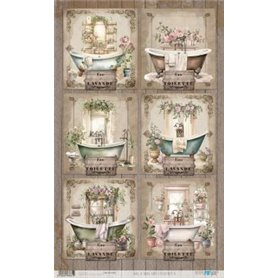 Papel De Arroz "Home & Deco Bath Collection VI" 33x54cm