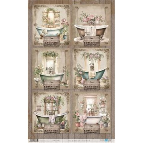 Papel De Arroz "Home & Deco Bath Collection VI" 33x54cm