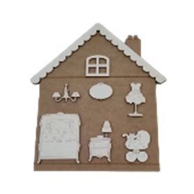 Kit DM Casita con habitación infantil Carrito 29x35cm