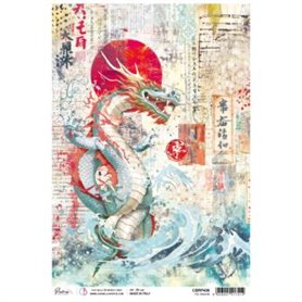 Papel de Arroz A4 Piuma The Dragon