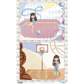 Papel De Arroz "Olympic Games Niña Castaña I" 33x54cm