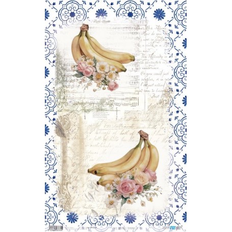 Papel De Arroz "Bananas II" 33x54cm