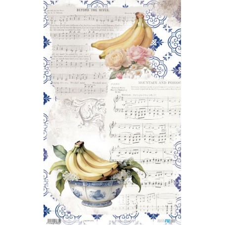 Papel De Arroz "Bananas VI" 33x54cm