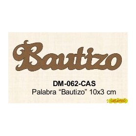 PALABRA BAUTIZO 10x3CM