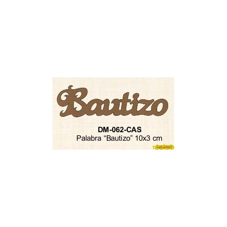 PALABRA BAUTIZO 10x3CM