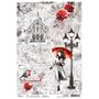 Papel de Arroz A4 Charming Snowfall in Paris