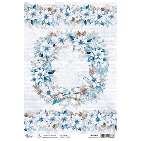 Papel de Arroz A4 Winter Wreath