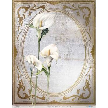 Papel De Arroz La Petite Vie En Fleurs Calla Lily VI 54x70cm