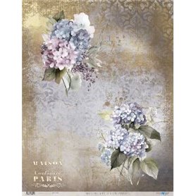 Papel De Arroz La Petite Vie En Fleurs Hydrangeas III 54x70cm