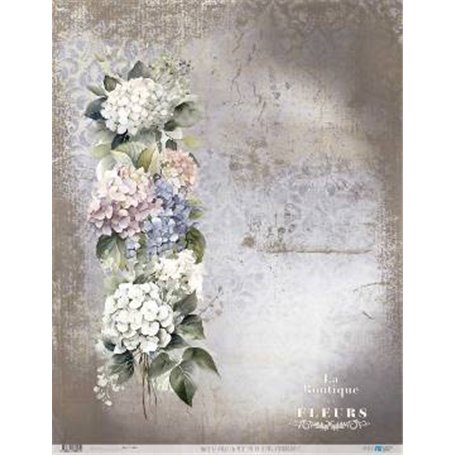 Papel De Arroz La Petite Vie En Fleurs Hydrangeas V 54x70cm