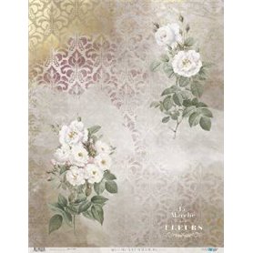 Papel De Arroz La Petite Vie En Fleurs Roses I 54x70cm