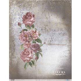 Papel De Arroz La Petite Vie En Fleurs Roses V 54x70cm