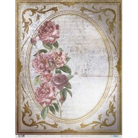 Papel De Arroz La Petite Vie En Fleurs Roses VI 54x70cm