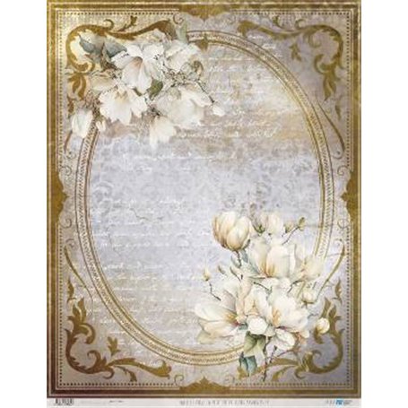 Papel De Arroz La Petite Vie En Fleurs Magnolias IV 54x70cm