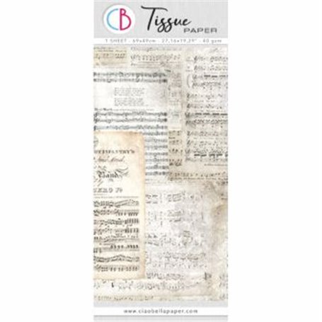 Tissue Paper Vintage Music Sheet 69x49cm