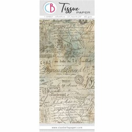 Tissue Paper Old Ledgers 69x49cm