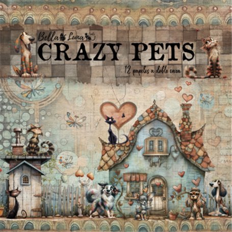 CRAZY PETS COLLECTION 12X12" BELLALUNA