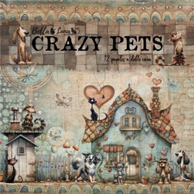 CRAZY PETS COLLECTION 8"X8" BELLALUNA