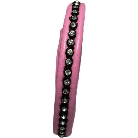 Cordon Simil Con Strass Rosa 10mm (precio cm.)