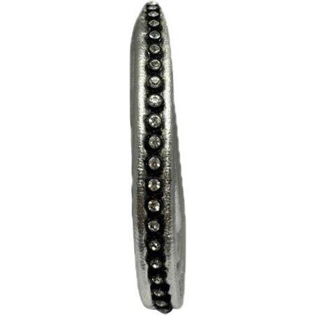 Cordon Simil Con Strass Plata 10mm (precio cm.)